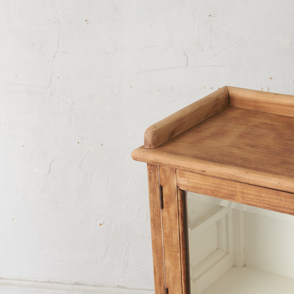 アンティーク ストリップド加工 ガラスキャビネット