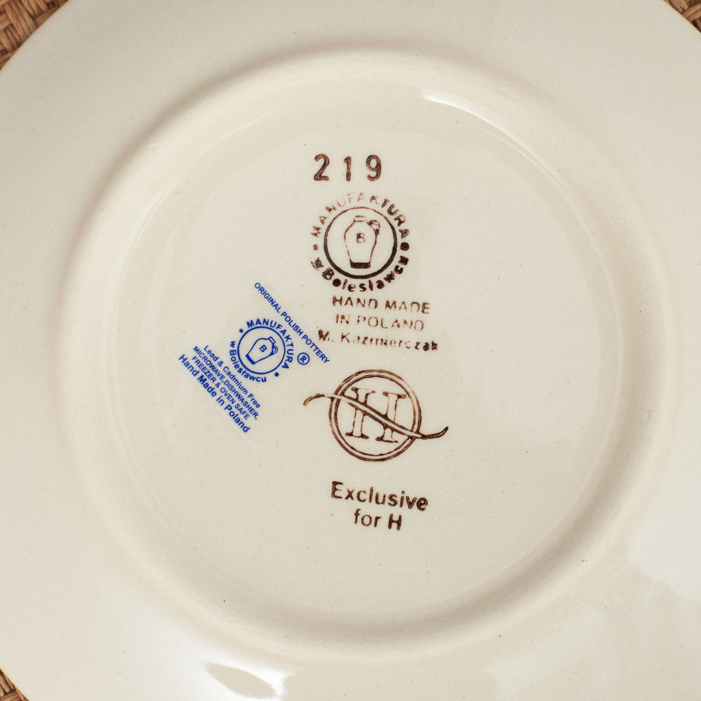 ポーリッシュポタリー プレート ネコ B 17cm