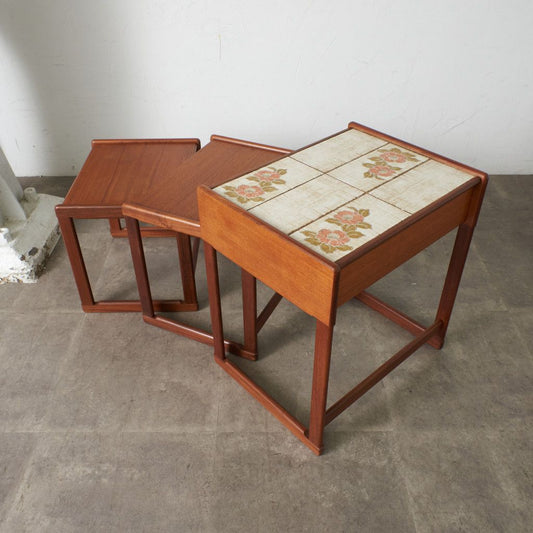 タイルトップ ドロワーネストテーブル (3566D)