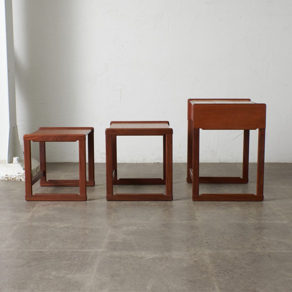 タイルトップ ドロワーネストテーブル (3566D)