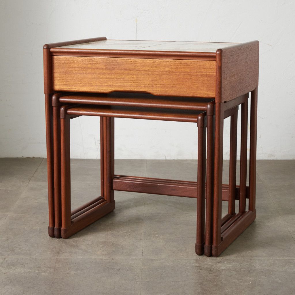 タイルトップ ドロワーネストテーブル (3566D)