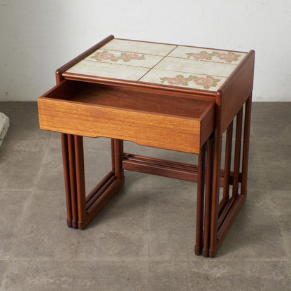 タイルトップ ドロワーネストテーブル (3566D)