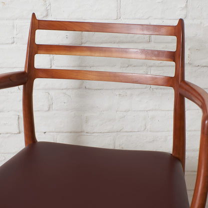 No.62 チェア (チェリー×本革) / 張替済