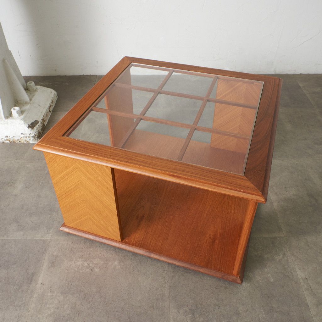 Chevron ガラス天板 コーヒーテーブル