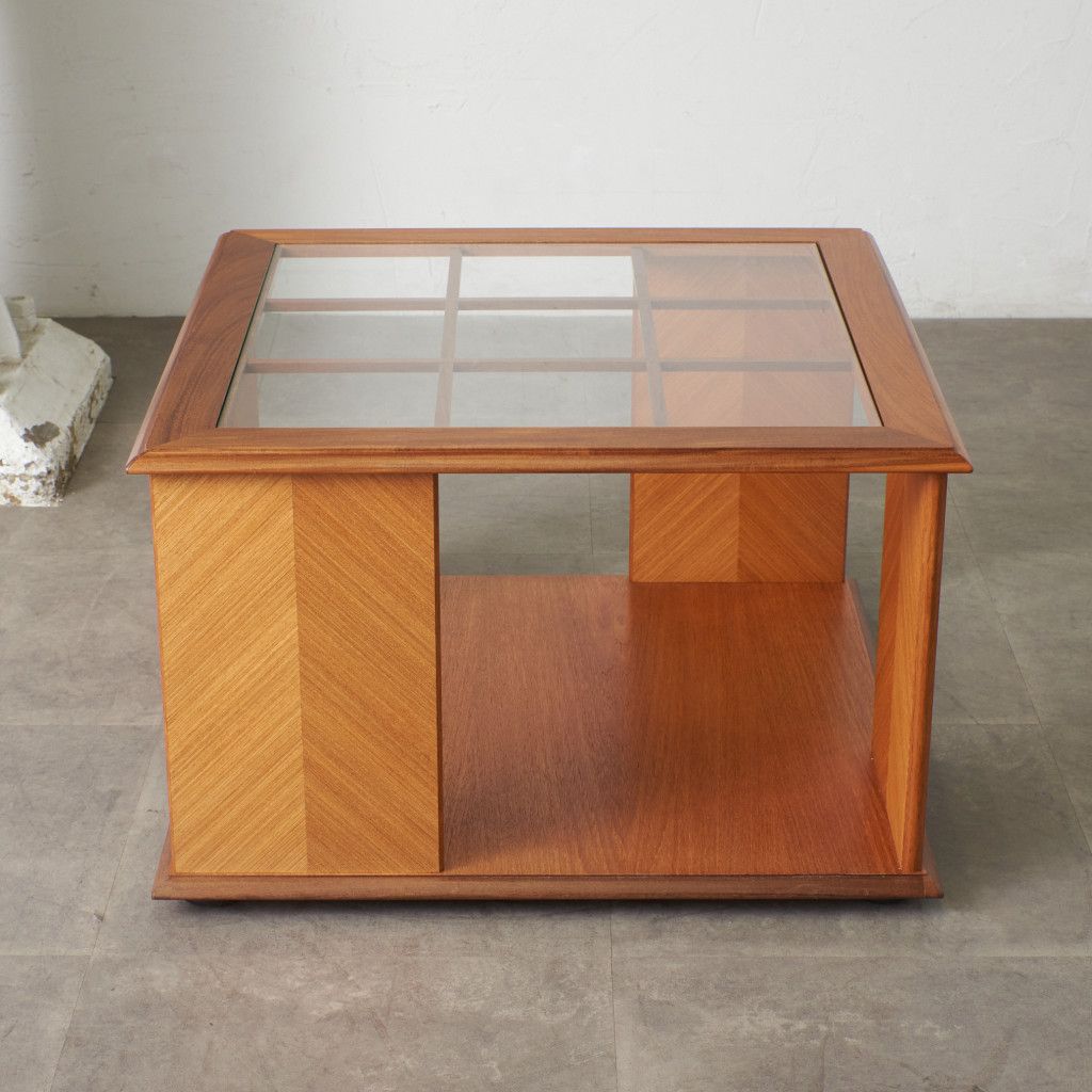 Chevron ガラス天板 コーヒーテーブル