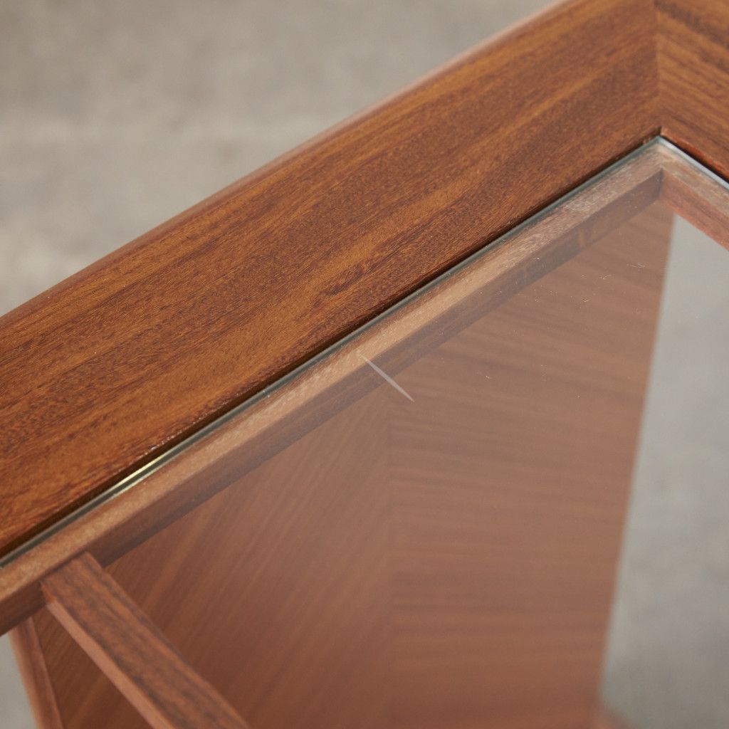 Chevron ガラス天板 コーヒーテーブル