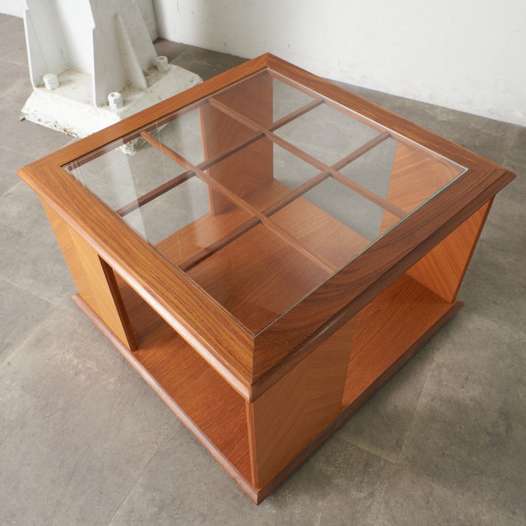 Chevron ガラス天板 コーヒーテーブル