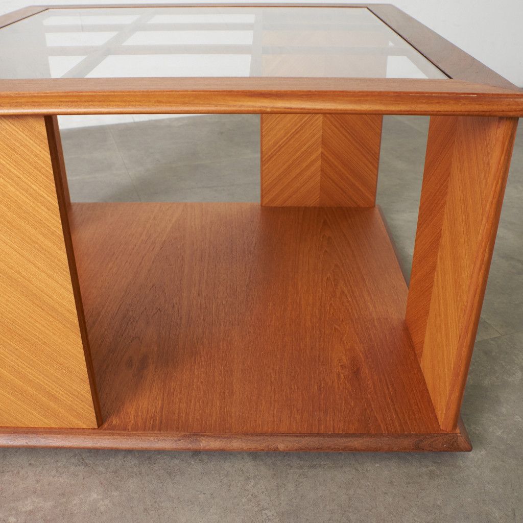 Chevron ガラス天板 コーヒーテーブル