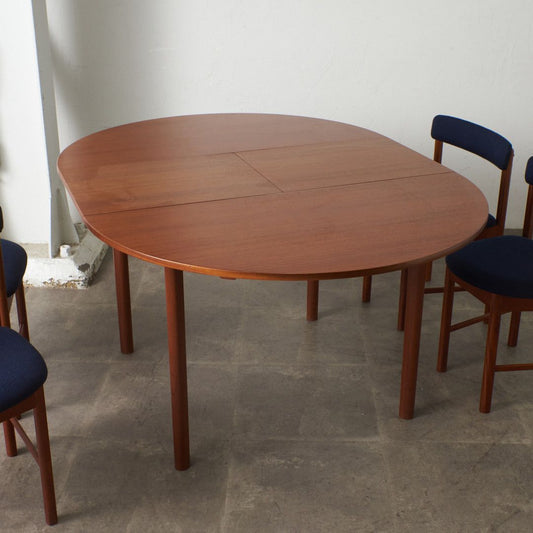 ヴィンテージ ダイニング5点セット / 張替済