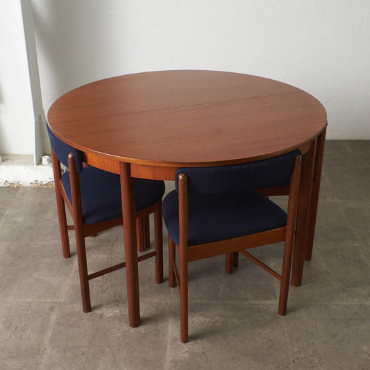 ヴィンテージ ダイニング5点セット / 張替済