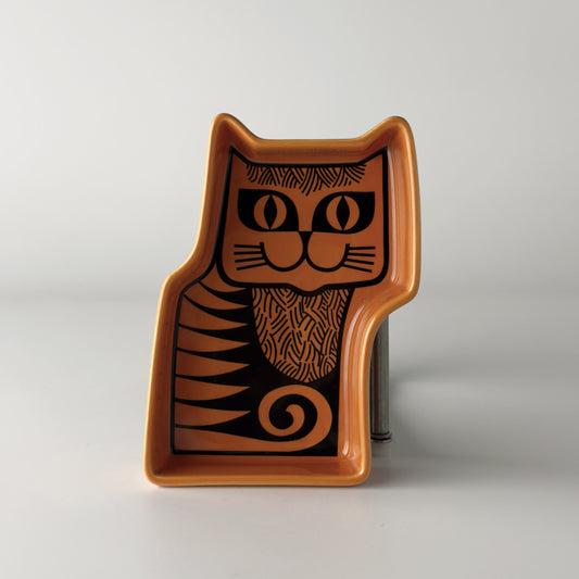 Hornsea Cat Trinket Dish Orange
