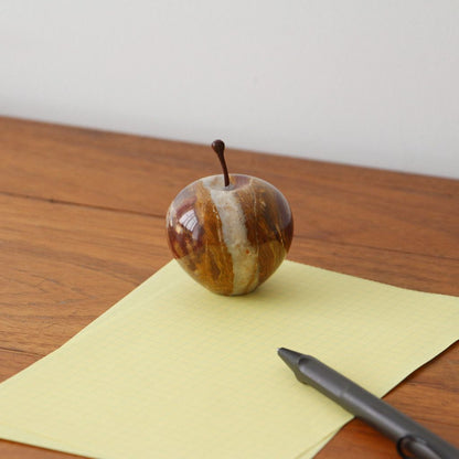 ストーンオブジェ Marble Apple ブラウン Small
