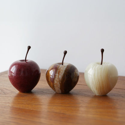 ストーンオブジェ Marble Apple ブラウン Small