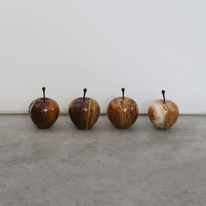 ストーンオブジェ Marble Apple ブラウン Small