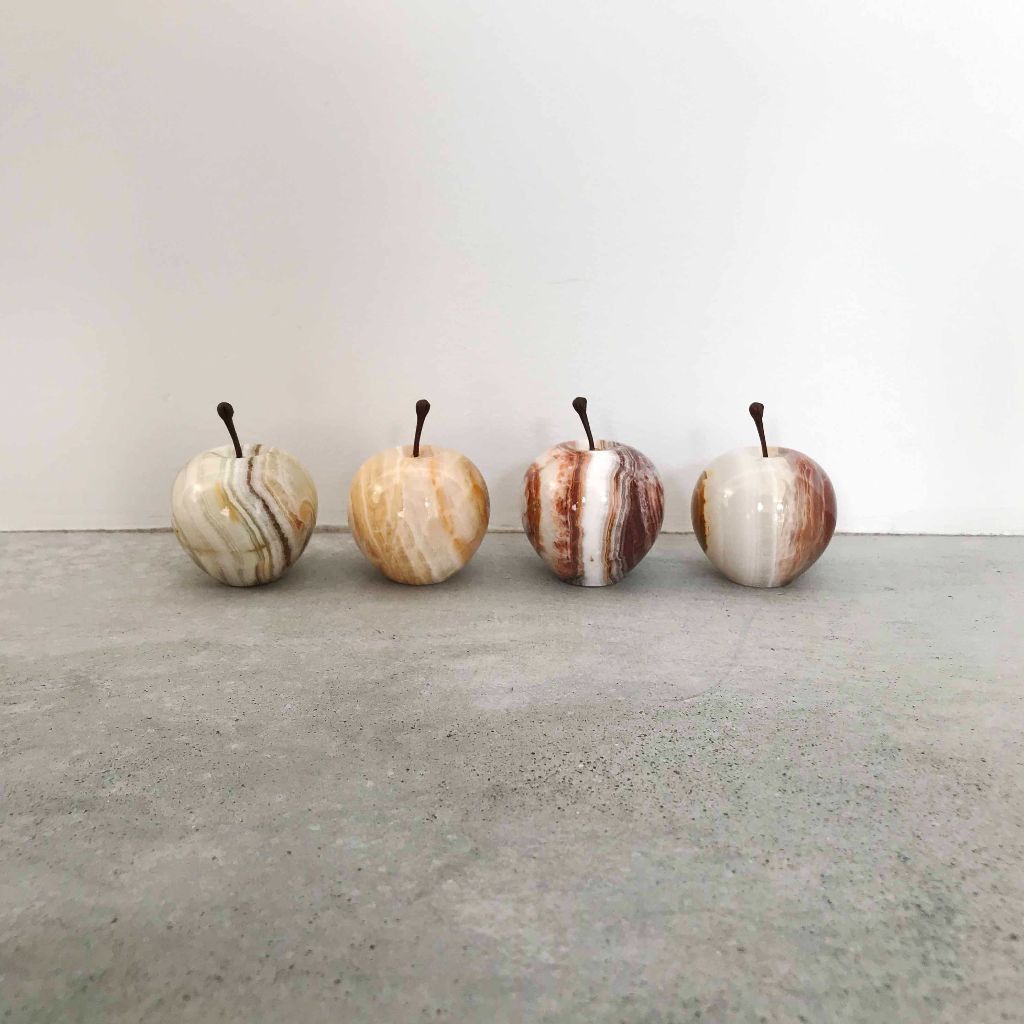 ストーンオブジェ Marble Apple ストライプ Small