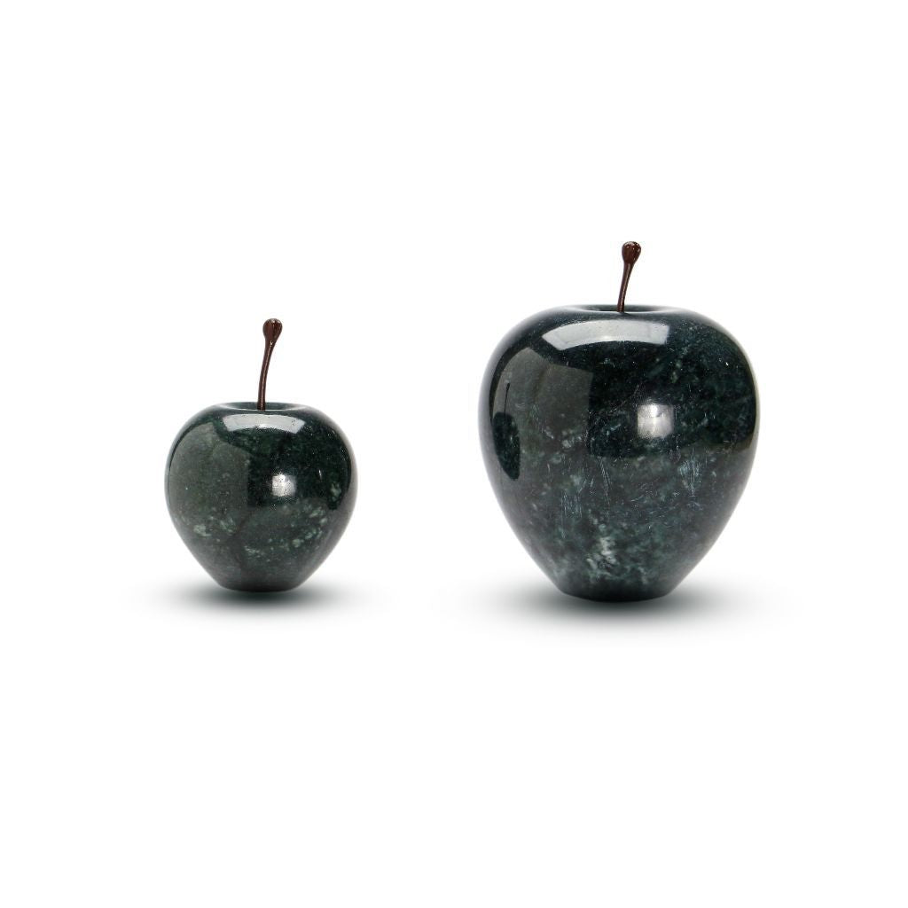 ストーンオブジェ Marble Apple ジェードグリーン Large