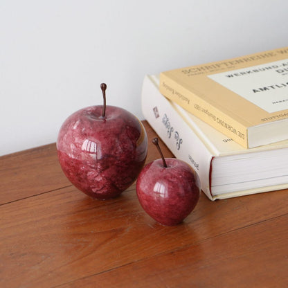 ストーンオブジェ Marble Apple レッド Large