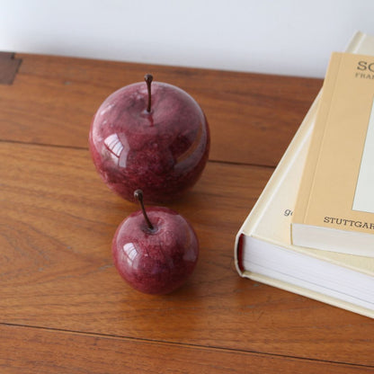 ストーンオブジェ Marble Apple レッド Large