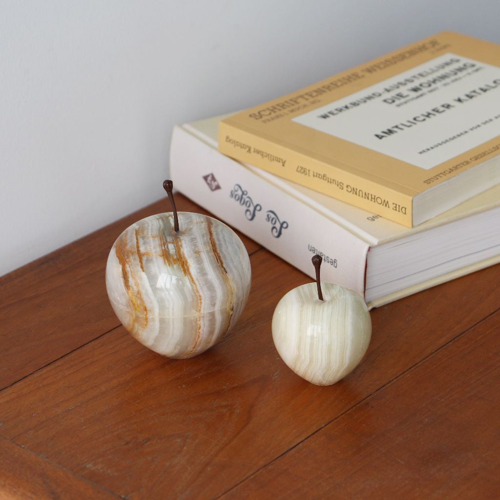 ストーンオブジェ Marble Apple ストライプ Large