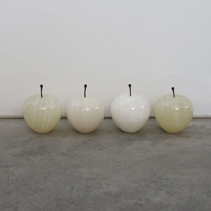 ストーンオブジェ Marble Apple ホワイト Large