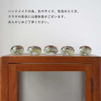 ガラスオブジェ Jellyfish Twisted Leg イエロー