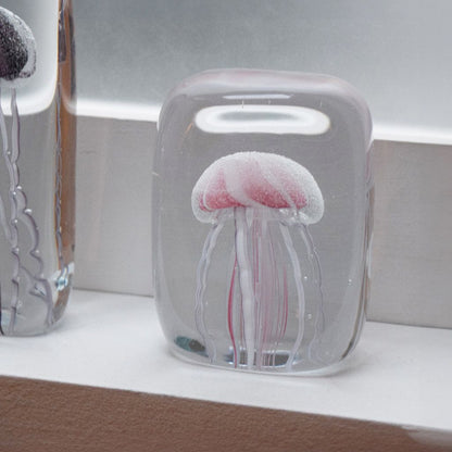 ガラスオブジェ Jellyfish Twisted Leg ピンク