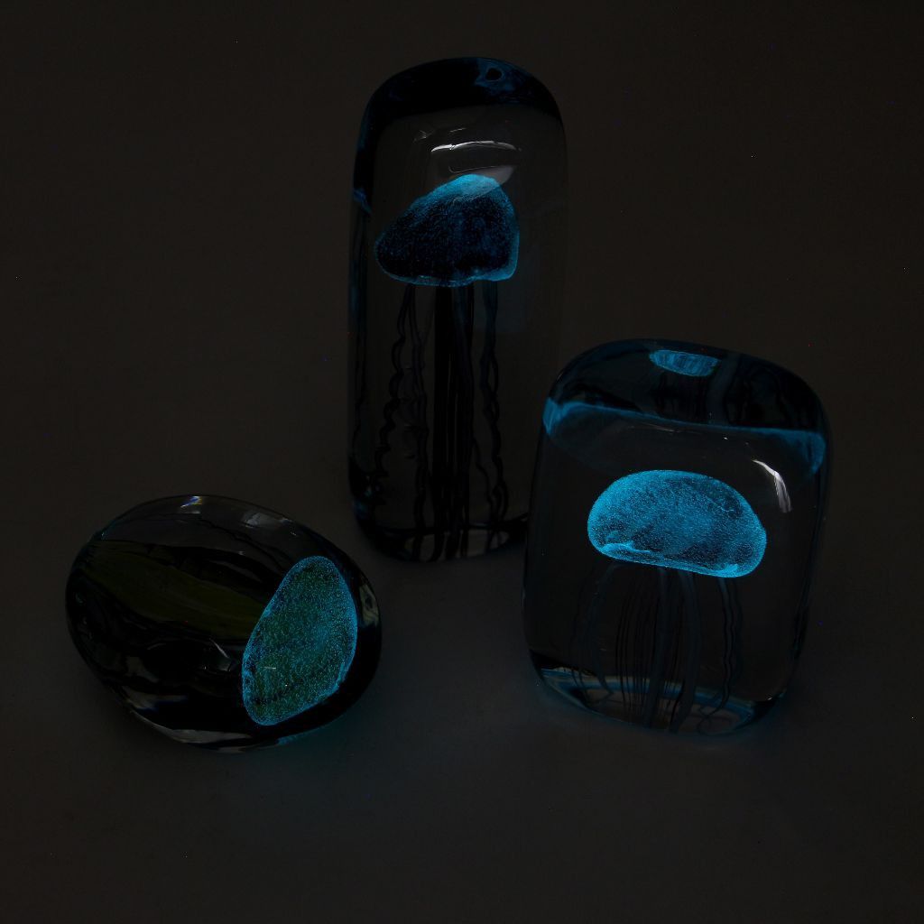 ガラスオブジェ Jellyfish Twisted Leg ピンク