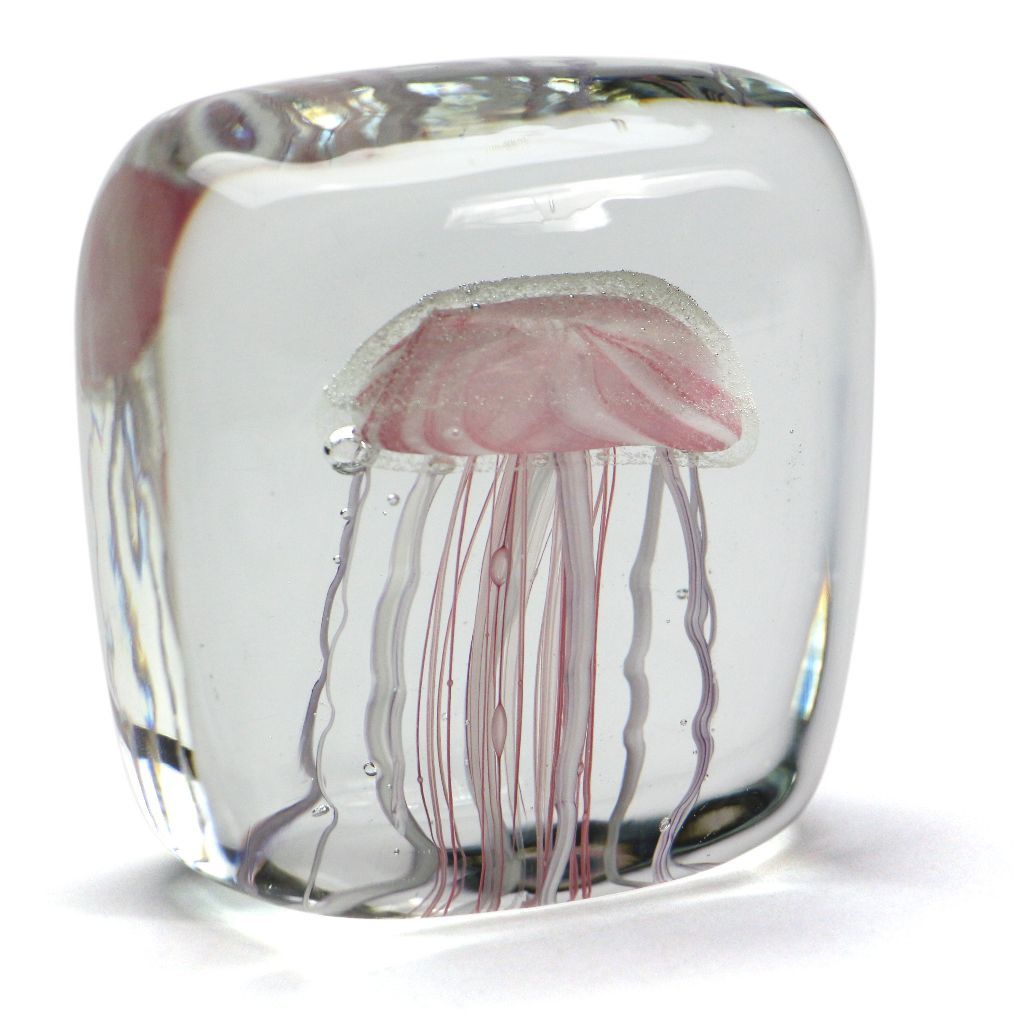 ガラスオブジェ Jellyfish Twisted Leg ピンク