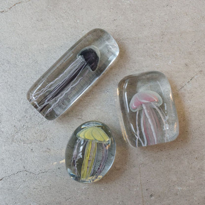 ガラスオブジェ Jellyfish Twisted Leg パープル