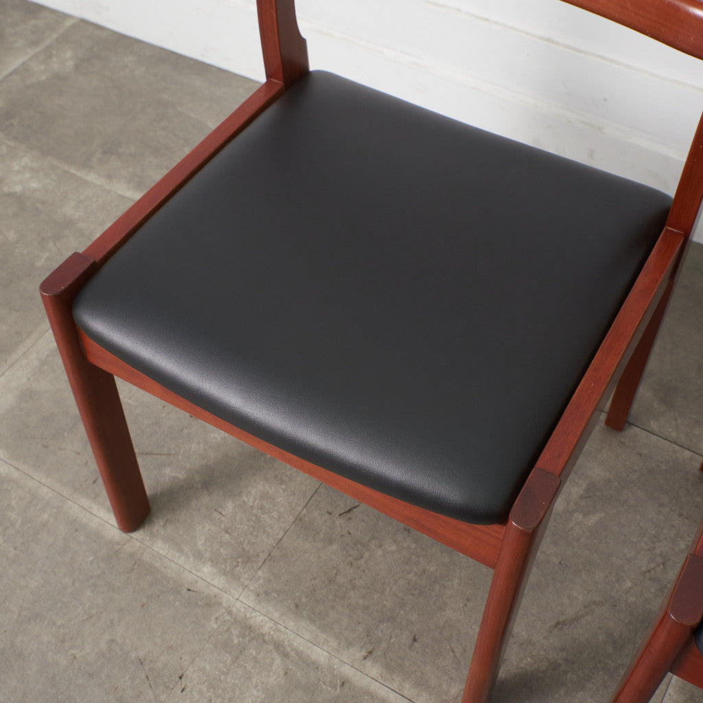 BRASILEIRA ダイニングチェア 4脚セット/ 張替済