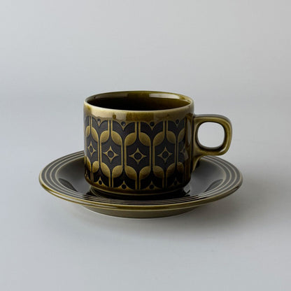 Heirloom エアルーム カップ＆ソーサー Lakeland green 緑