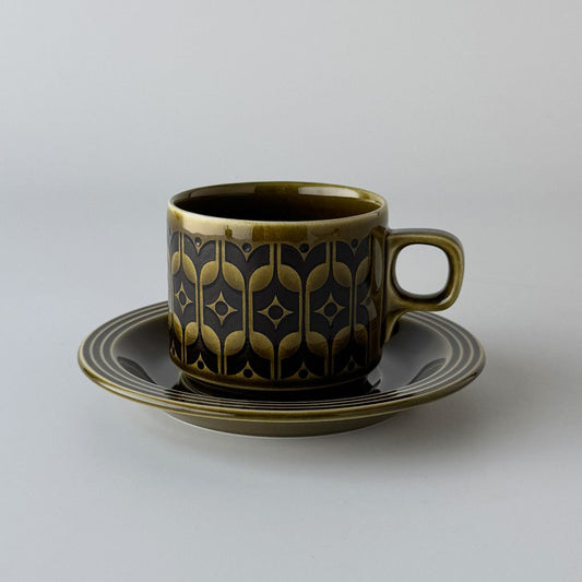 Heirloom エアルーム カップ＆ソーサー Lakeland green 緑