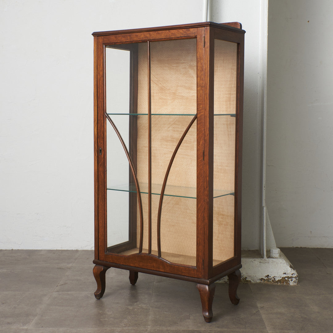 英国アンティーク ガラスキャビネット