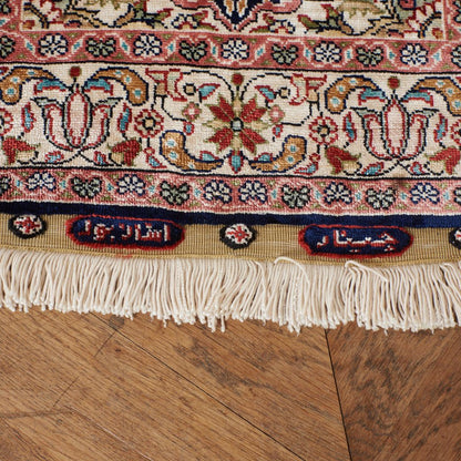 工房銘入り シルク製 ペルシャ絨毯