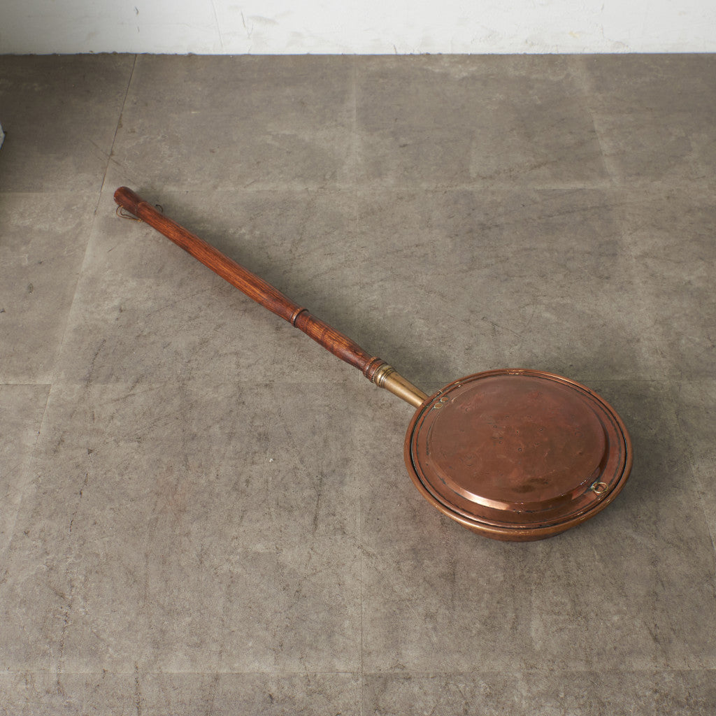 英国アンティーク 銅製 ベッドウォーミングパン