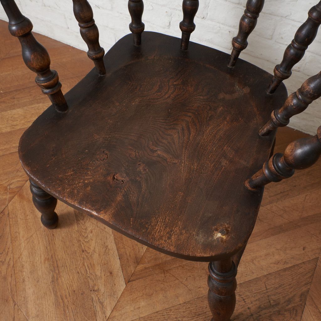 英国アンティーク スモーカーズボウチェア / ジャンク品
