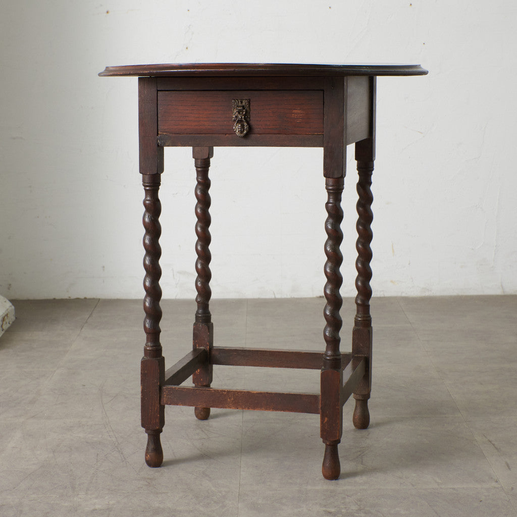 英国アンティーク バーリーシュガーツイスト サイドテーブル