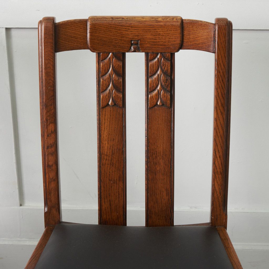 アンティーク ダイニングチェア 4脚セット / 張替品