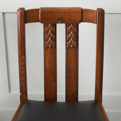 アンティーク ダイニングチェア 4脚セット / 張替品