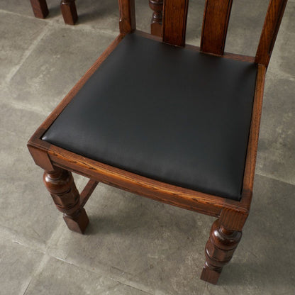 アンティーク ダイニングチェア 4脚セット / 張替品