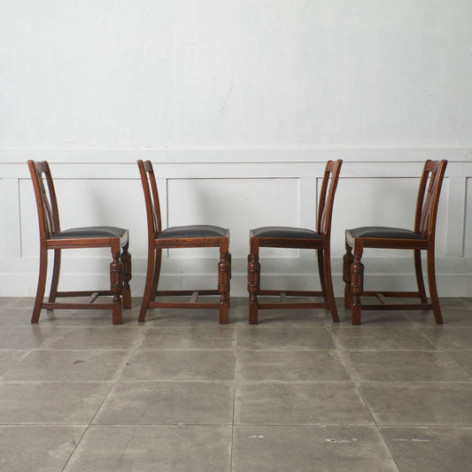 アンティーク ダイニングチェア 4脚セット / 張替品