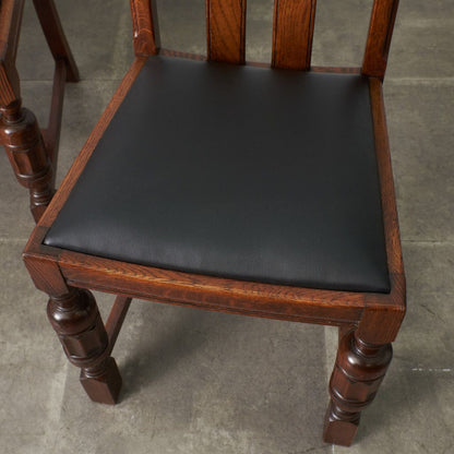 アンティーク ダイニングチェア 4脚セット / 張替品