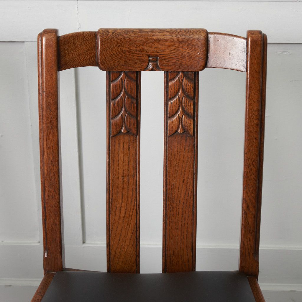 アンティーク ダイニングチェア 4脚セット / 張替品