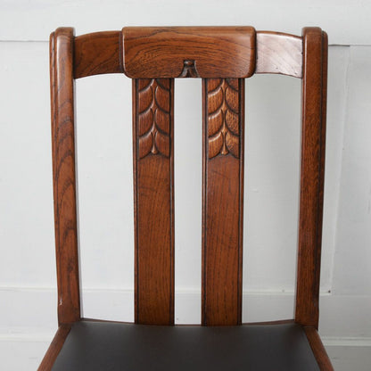 アンティーク ダイニングチェア 4脚セット / 張替品