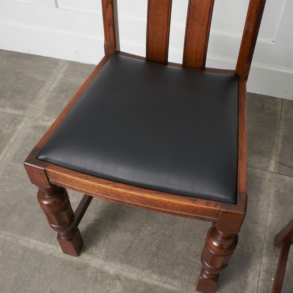 アンティーク ダイニングチェア 4脚セット / 張替品