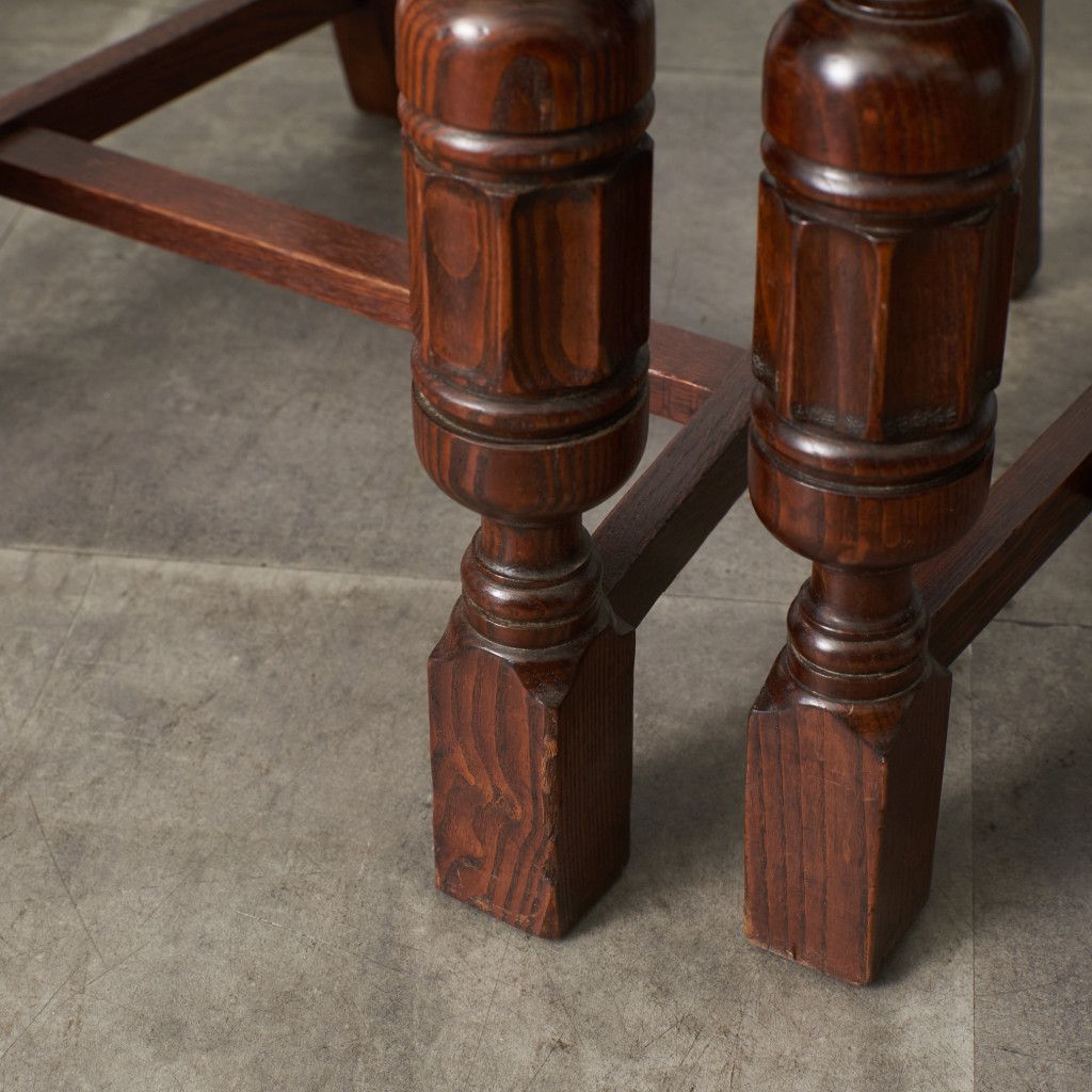 アンティーク ダイニングチェア 4脚セット / 張替品