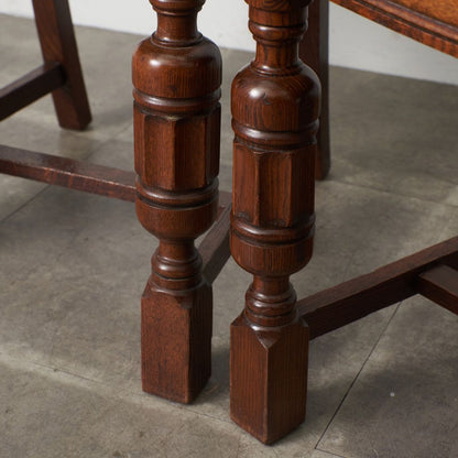 アンティーク ダイニングチェア 4脚セット / 張替品