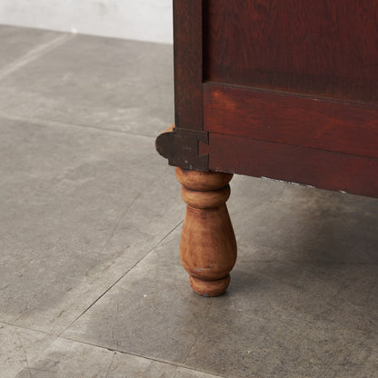 アンティーク ストリップド加工 ガラスキャビネット