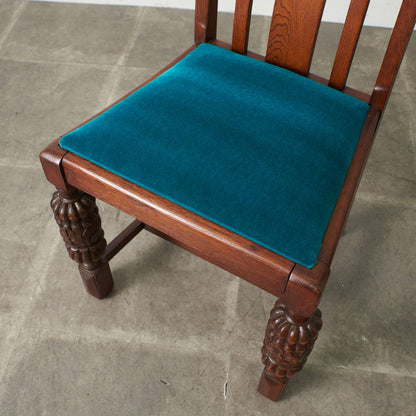 英国アンティーク バルボスレッグチェア / 張替品