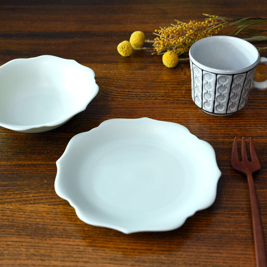 meimei プレート 16.5mm 取皿 ブルーホワイト